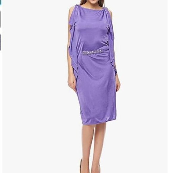 Romantic Pierre Cardin Dress Embellished Waist Size M Evening Wedding Occasion - Picture 1 of 15